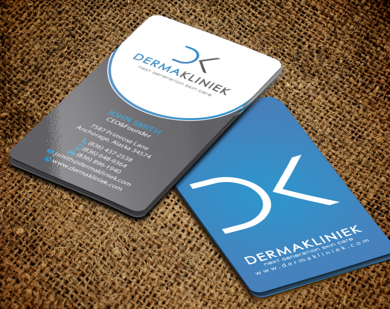 Diseño de Tarjeta de Presentación por chandrayaan.creative para Derma Kliniek | Diseño #13904354