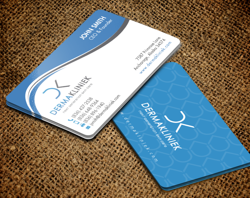 Diseño de Tarjeta de Presentación por chandrayaan.creative para Derma Kliniek | Diseño #13907817