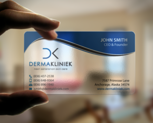 Diseño de Tarjeta de Presentación por chandrayaan.creative para Derma Kliniek | Diseño: #13907818