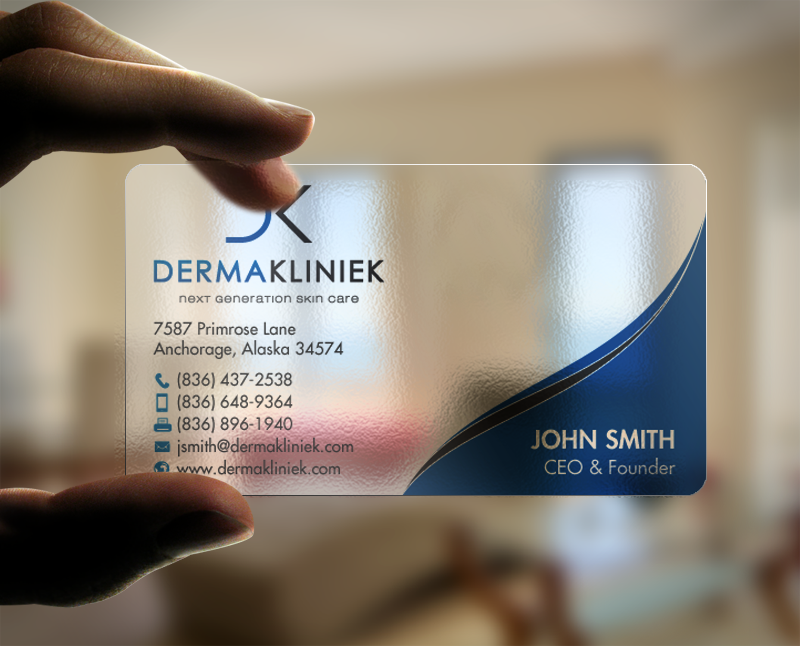 Diseño de Tarjeta de Presentación por chandrayaan.creative para Derma Kliniek | Diseño #13907819