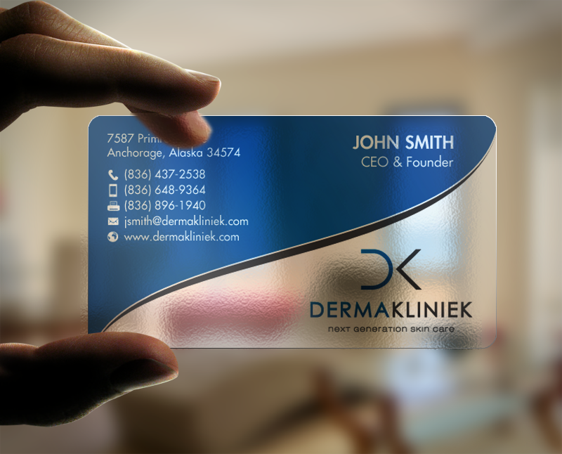 Diseño de Tarjeta de Presentación por chandrayaan.creative para Derma Kliniek | Diseño #13907933