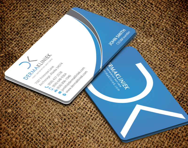 Diseño de Tarjeta de Presentación por chandrayaan.creative para Derma Kliniek | Diseño #13907934