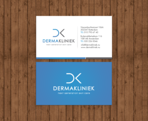 Diseño de Tarjeta de Presentación por chandrayaan.creative para Derma Kliniek | Diseño: #13960998