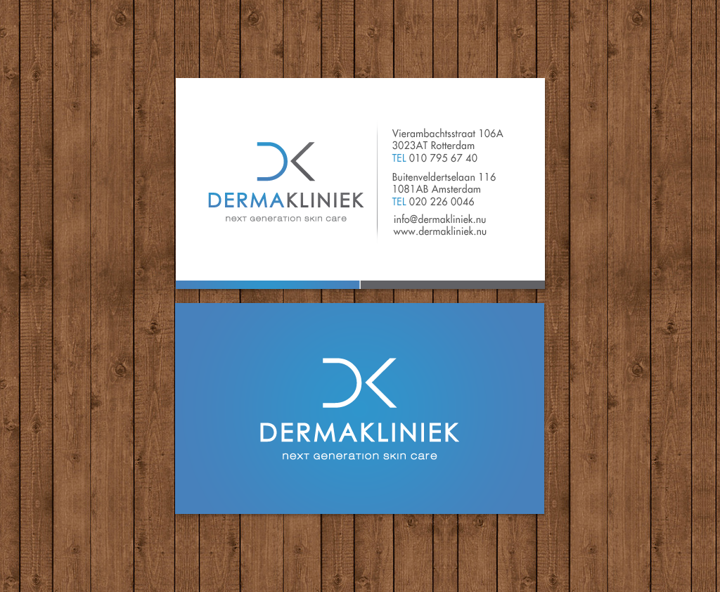 Diseño de Tarjeta de Presentación por chandrayaan.creative para Derma Kliniek | Diseño #13960999