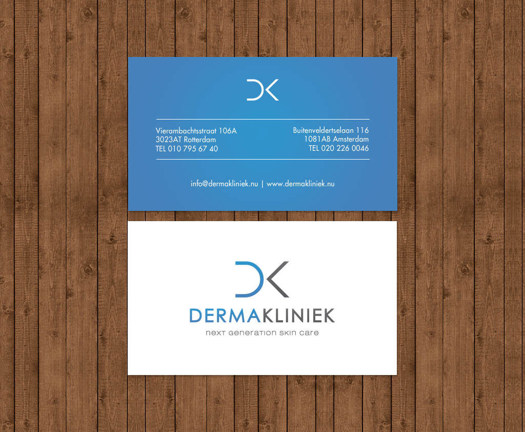 Diseño de Tarjeta de Presentación por chandrayaan.creative para Derma Kliniek | Diseño #13961004