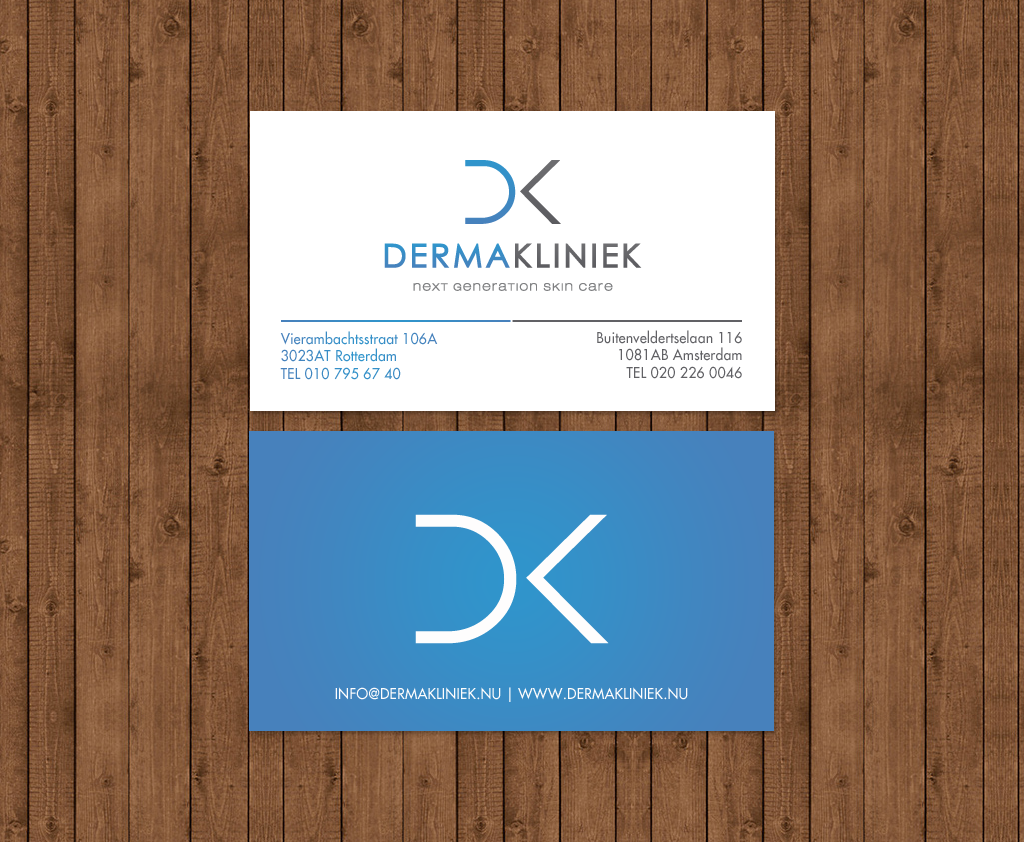 Diseño de Tarjeta de Presentación por chandrayaan.creative para Derma Kliniek | Diseño #13961006