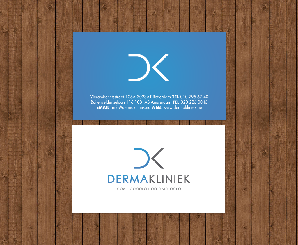 Diseño de Tarjeta de Presentación por chandrayaan.creative para Derma Kliniek | Diseño #13961007