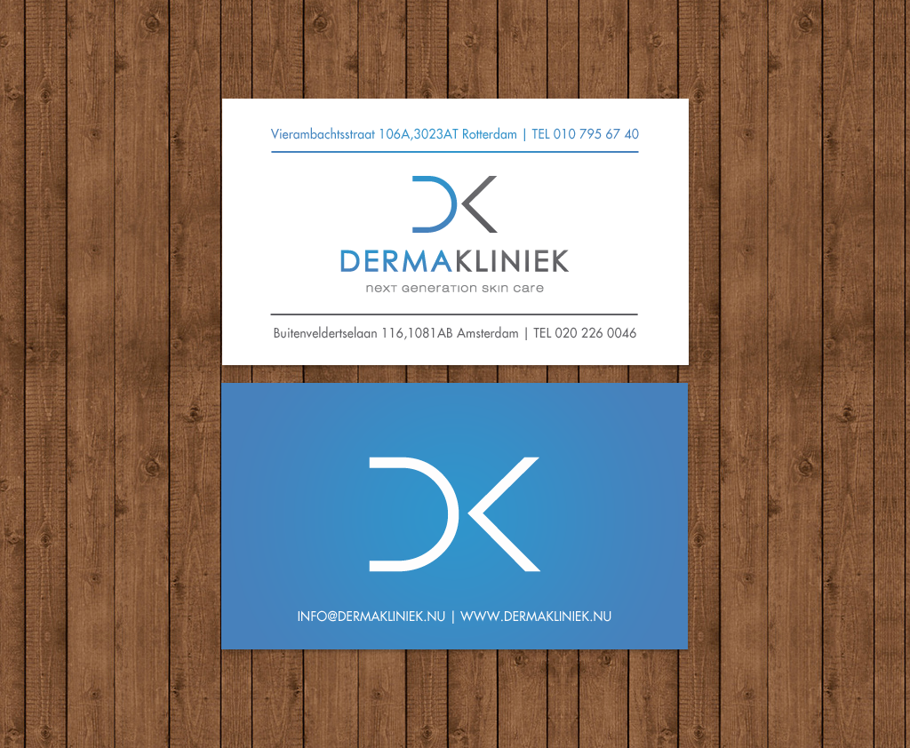 Diseño de Tarjeta de Presentación por chandrayaan.creative para Derma Kliniek | Diseño #13961016