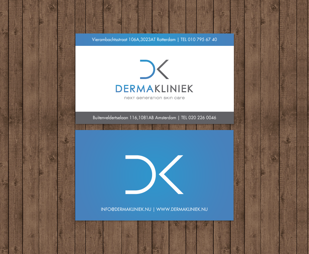 Diseño de Tarjeta de Presentación por chandrayaan.creative para Derma Kliniek | Diseño #13961018