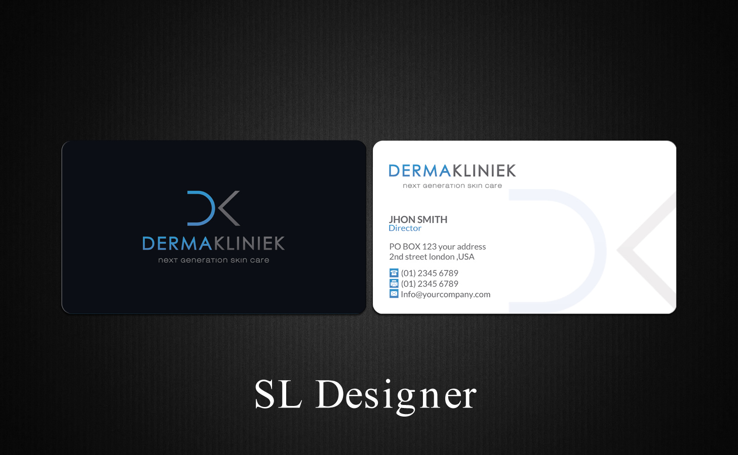 Diseño de Tarjeta de Presentación por SL Designer para Derma Kliniek | Diseño #13905707