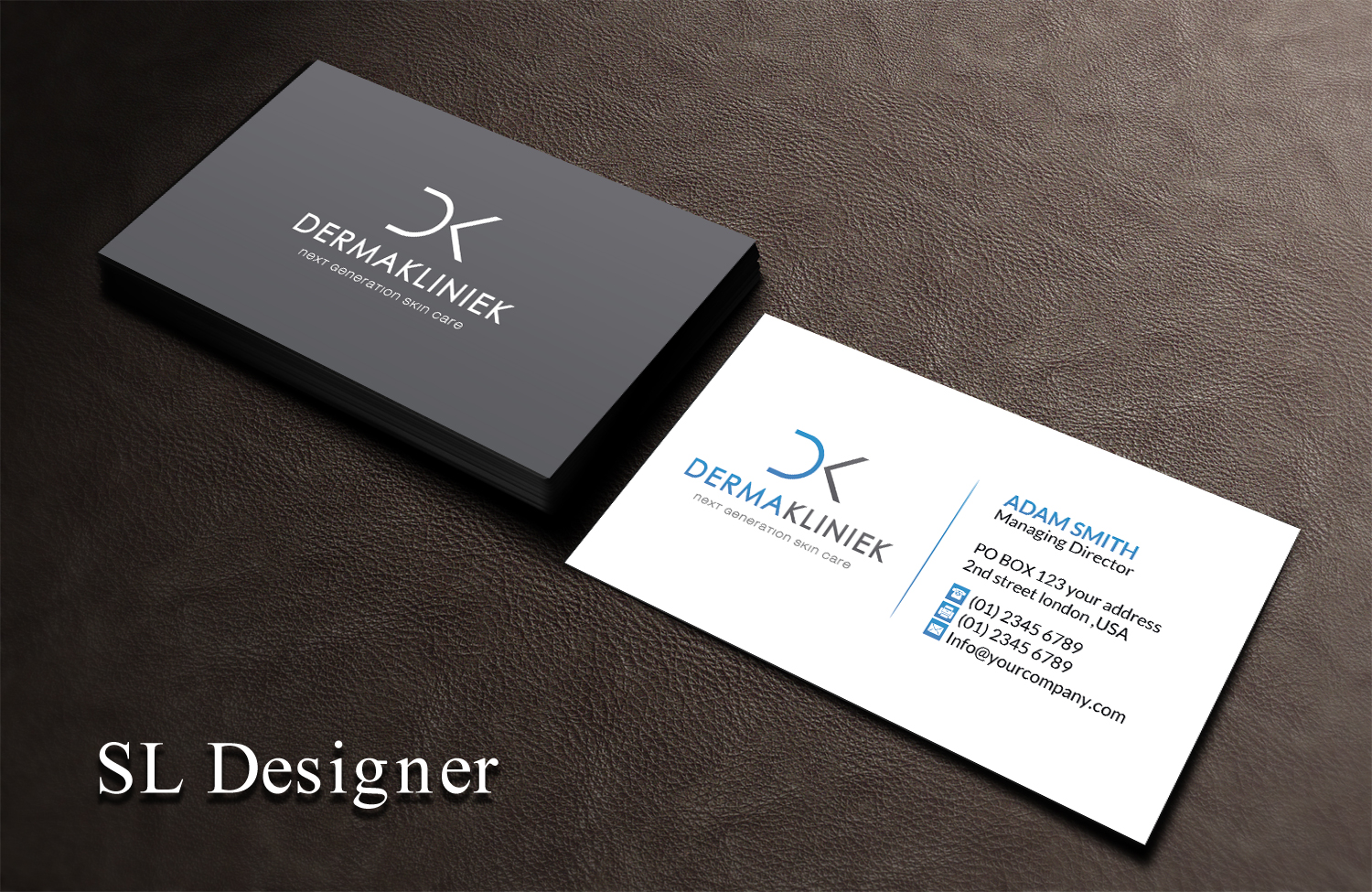 Diseño de Tarjeta de Presentación por SL Designer para Derma Kliniek | Diseño #13905756