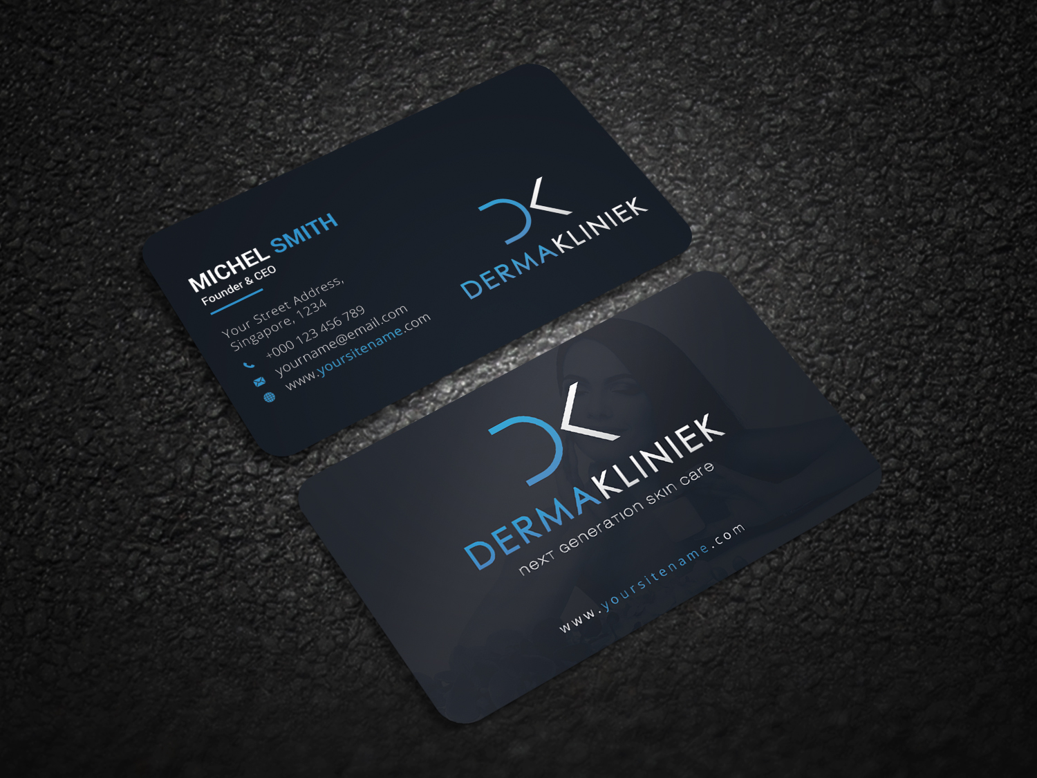 Diseño de Tarjeta de Presentación por Graphic Flame para Derma Kliniek | Diseño #13935024