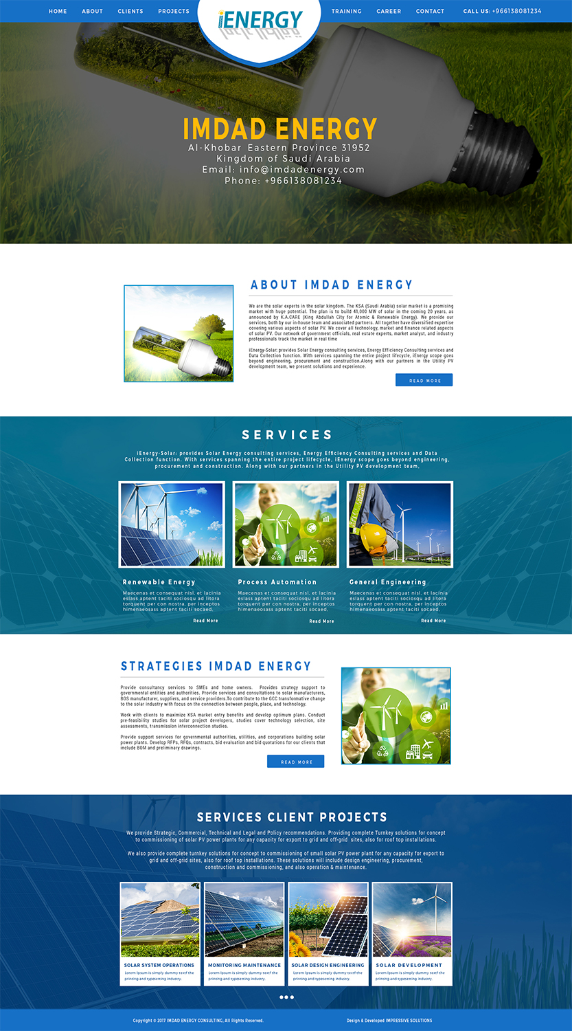 Wordpress Design by Impressive Sol for this project | Design #13918473