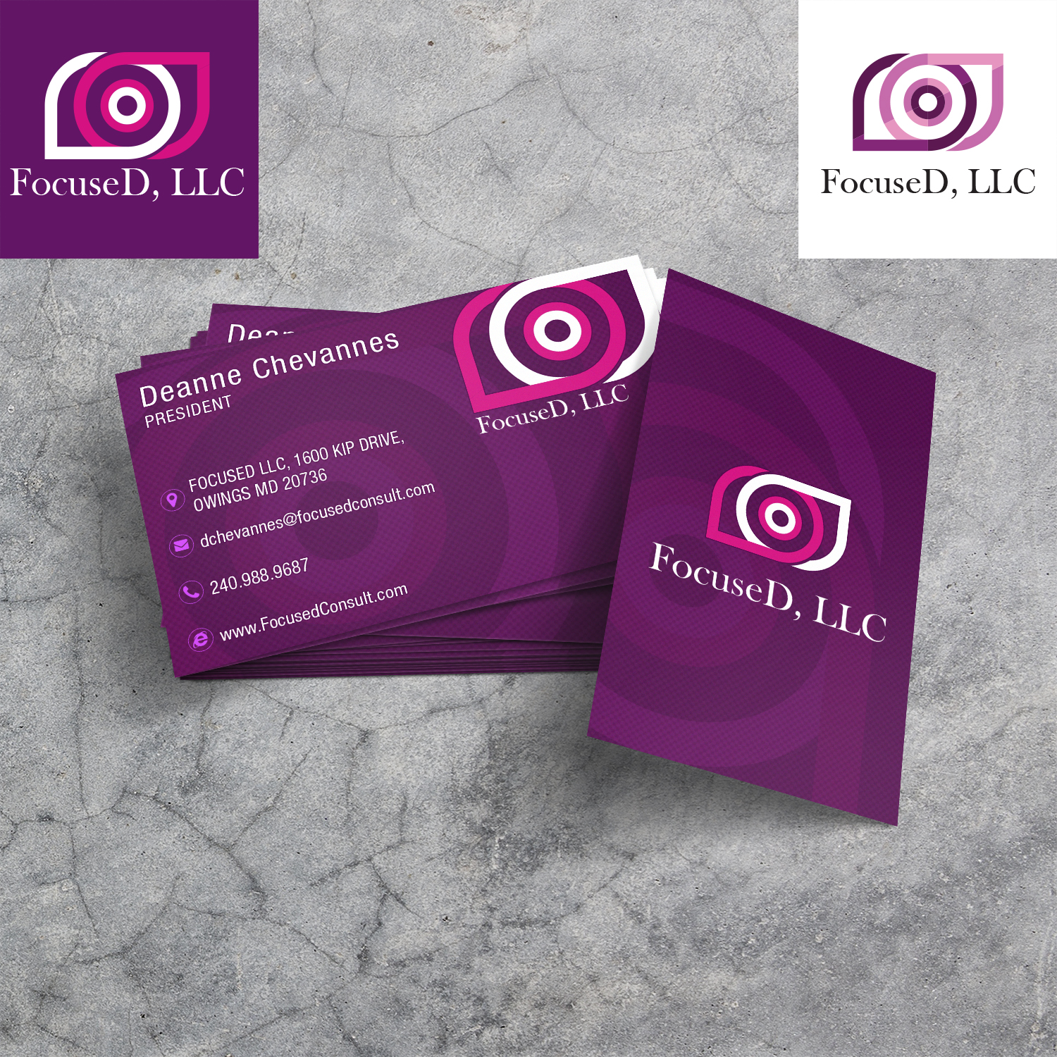 Business Card Design by czone for FocuseD LLC | Design #14019389