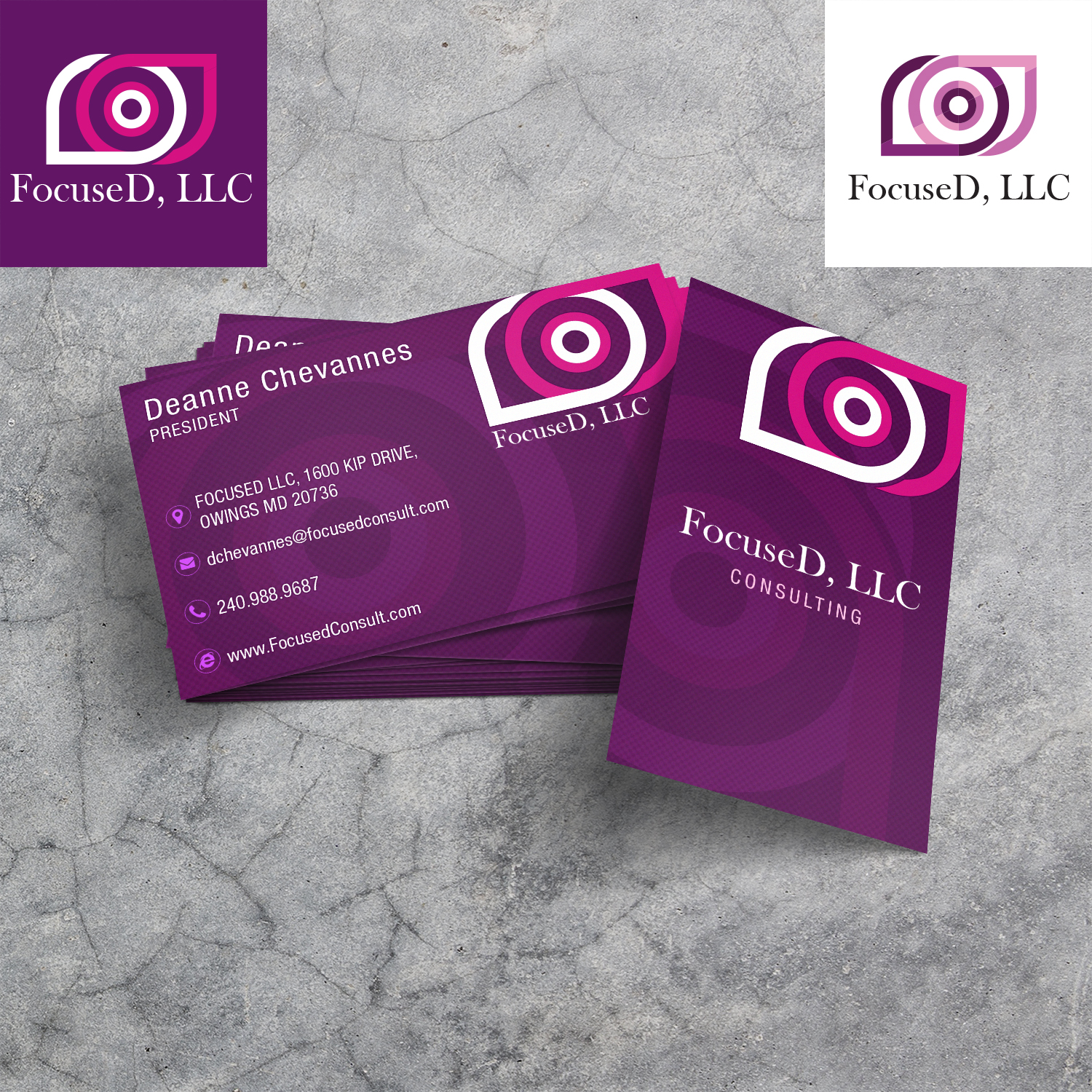 Business Card Design by czone for FocuseD LLC | Design #14019457