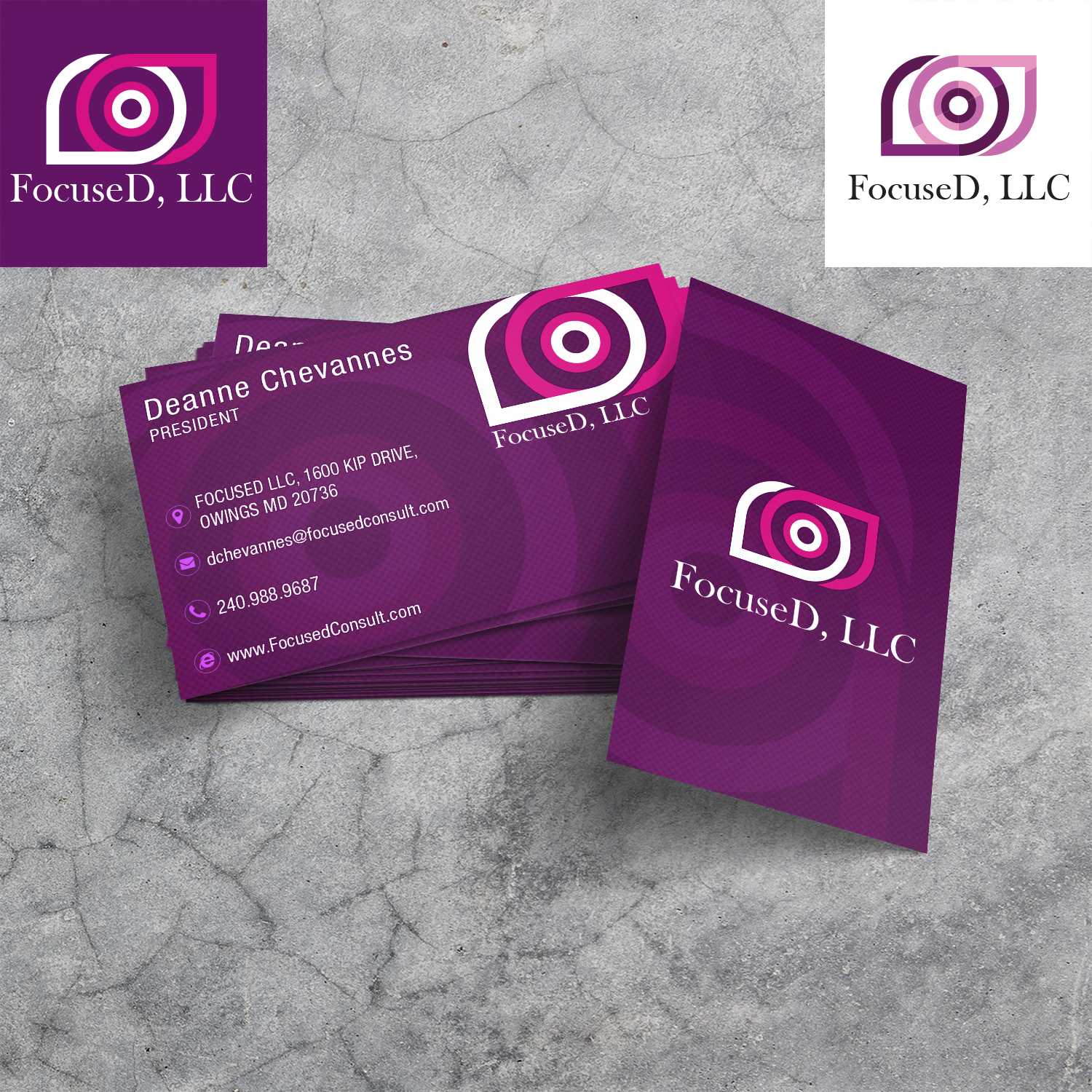 Business Card Design by czone for FocuseD LLC | Design #14019458
