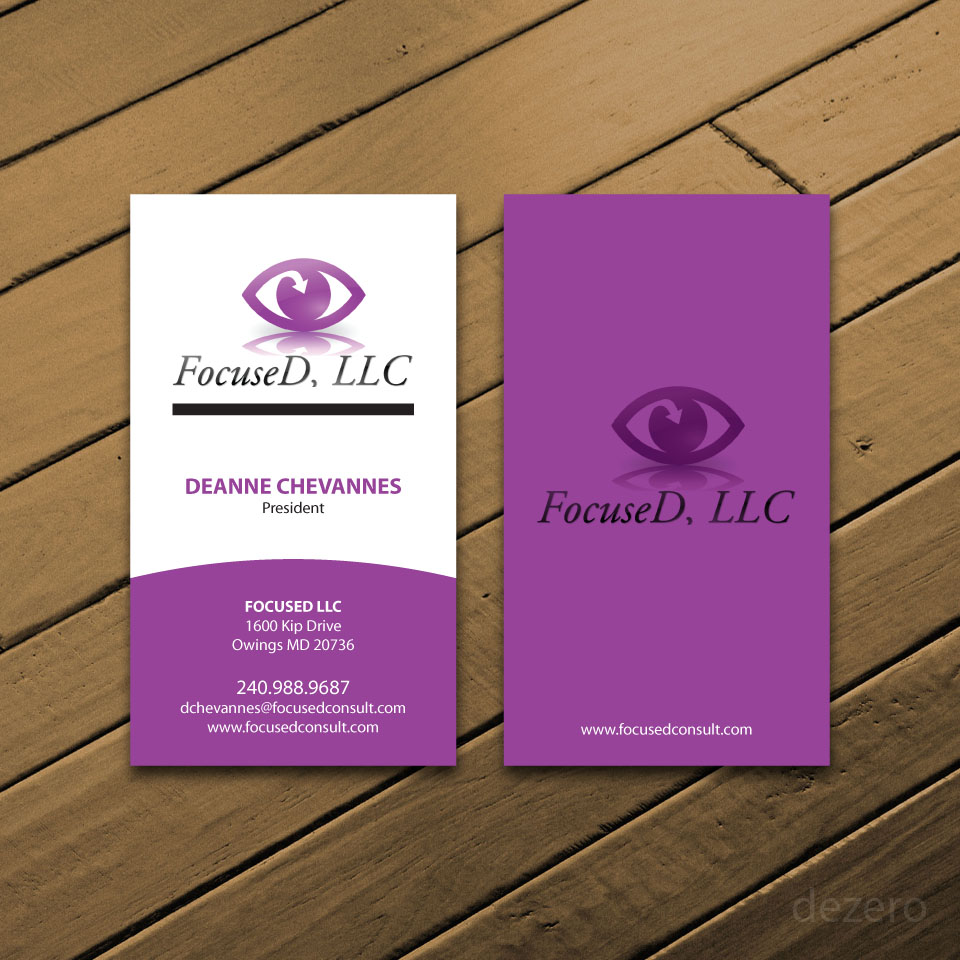 Diseño de Tarjeta de Presentación por Dezero para FocuseD LLC | Diseño #14011458