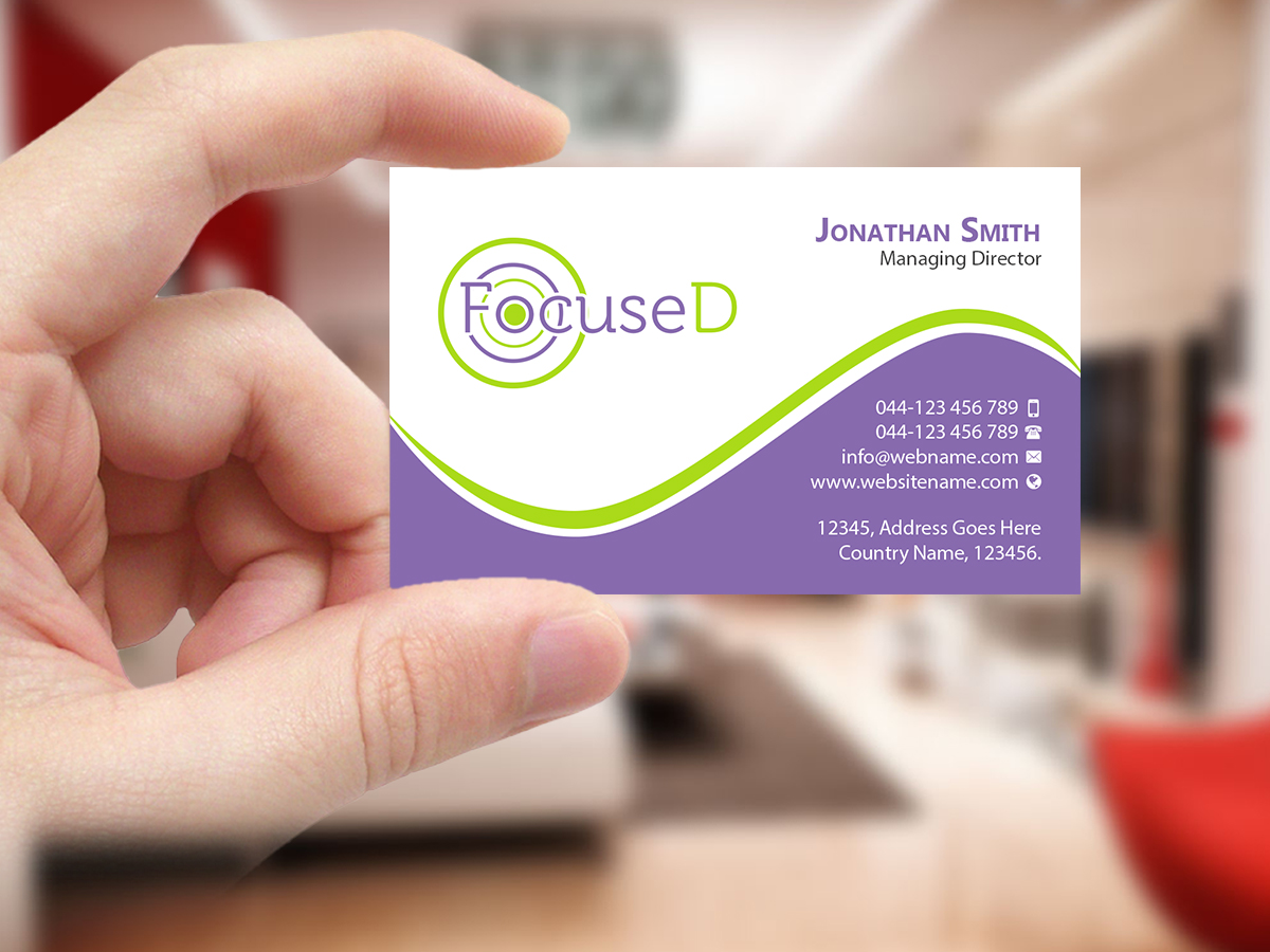 Business Card Design by Creations Box 2015 for FocuseD LLC | Design #13921913
