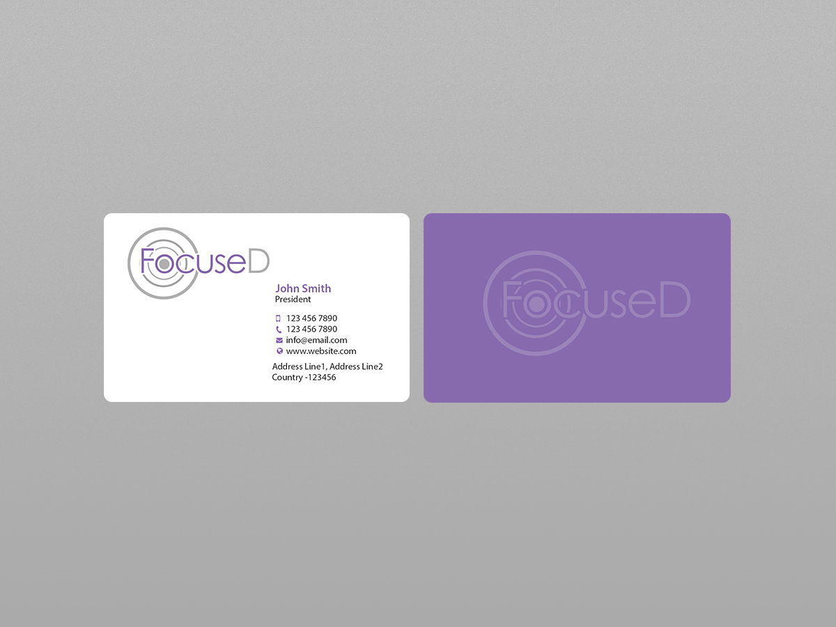 Business Card Design by Creations Box 2015 for FocuseD LLC | Design #13921931