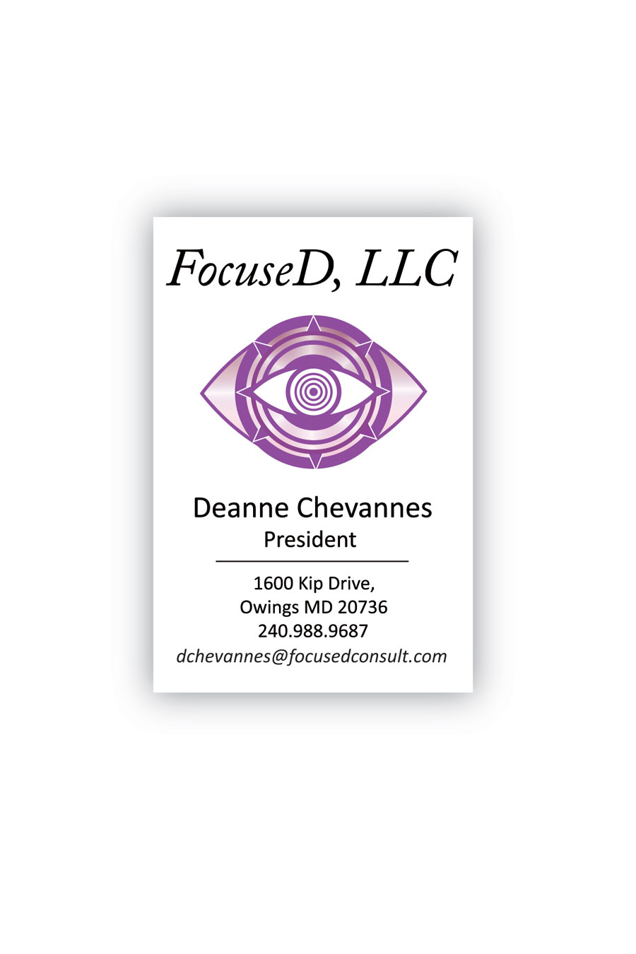 Business Card Design by seadog.john72 for FocuseD LLC | Design #13996524