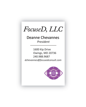 Design de Carte de Visite par seadog.john72 pour FocuseD LLC | Design #13996648