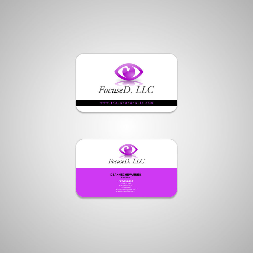 Business Card Design by g234t_d4y for FocuseD LLC | Design #13961427