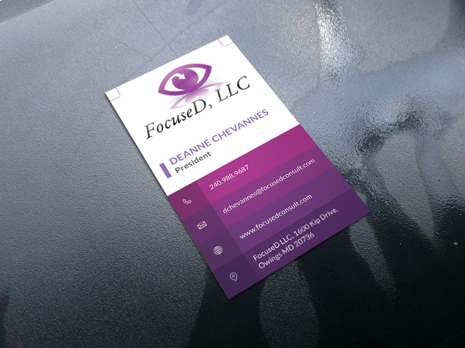 Diseño de Tarjeta de Presentación por Graphic Flame para FocuseD LLC | Diseño #13960651