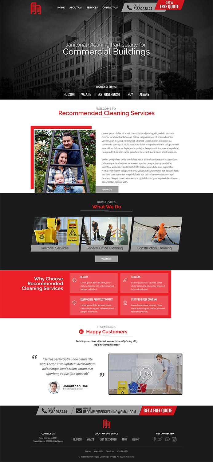 Web Design by RupalTechno for Recommended Cleaning Services  | Design #14003267