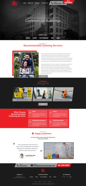 Web Design by RupalTechno for Recommended Cleaning Services  | Design: #14003267
