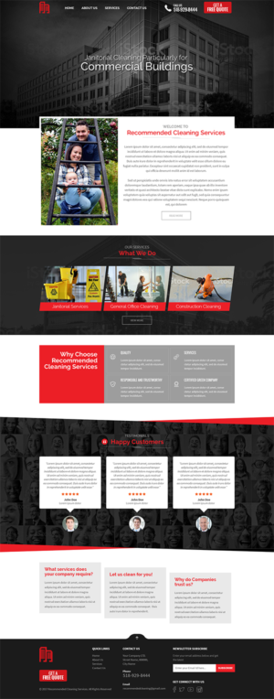 Web Design by RupalTechno for Recommended Cleaning Services  | Design: #14004369