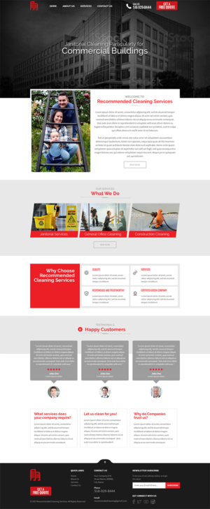 Web Design by RupalTechno for Recommended Cleaning Services  | Design: #14004370