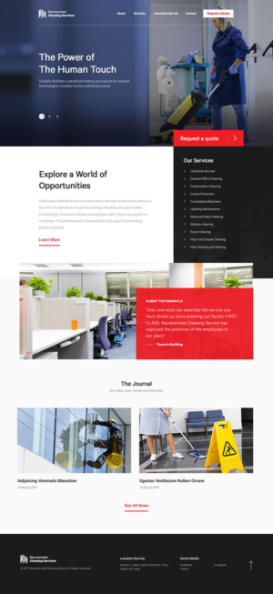 Web Design par Raditya Pratama pour Recommended Cleaning Services  | Design #13982067