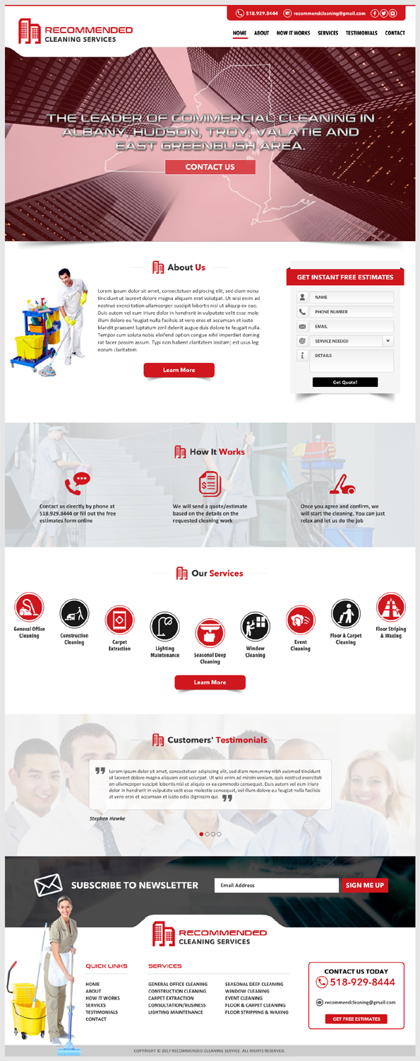 Web Design par -Marc- pour Recommended Cleaning Services  | Design #14102048