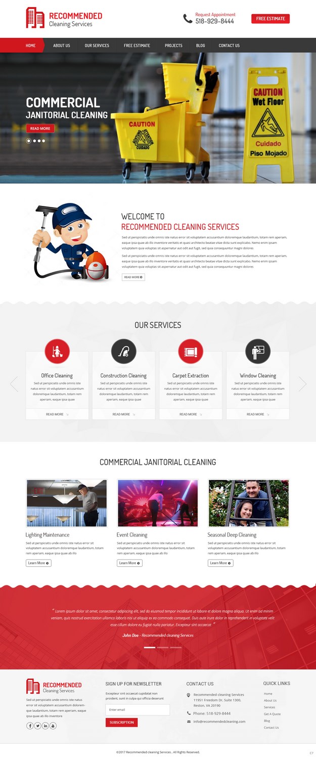Web-Design von pb für Recommended Cleaning Services  | Design #13919019