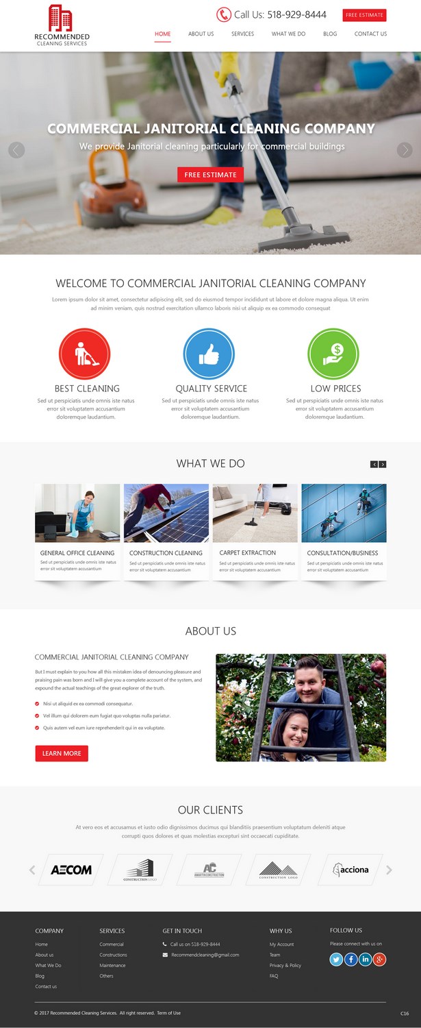 Web-Design von pb für Recommended Cleaning Services  | Design #13919020