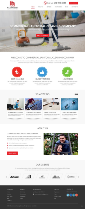 Web Design par pb pour Recommended Cleaning Services  | Design : #13919020