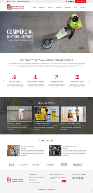 Web Design par pb pour Recommended Cleaning Services  | Design : #13919022