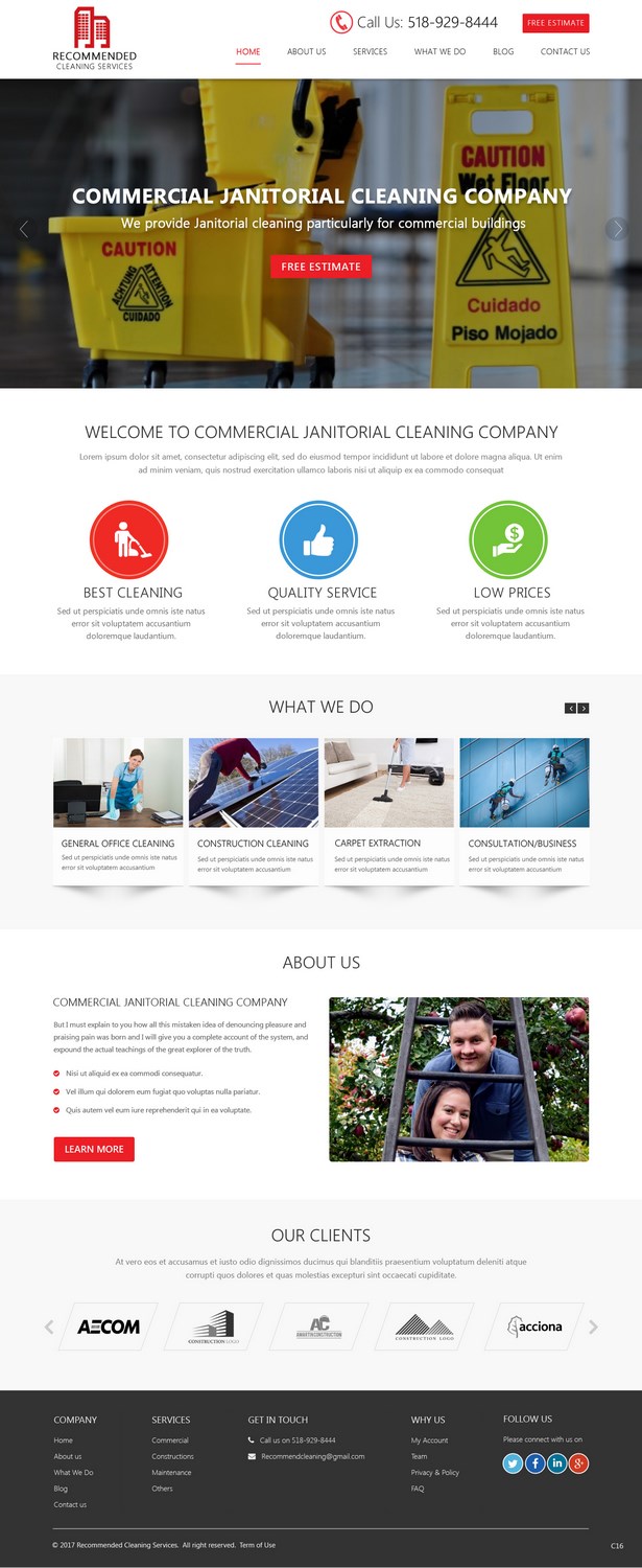 Web-Design von pb für Recommended Cleaning Services  | Design #13919024