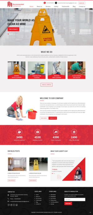 Web Design by pb for Recommended Cleaning Services  | Design: #13919031