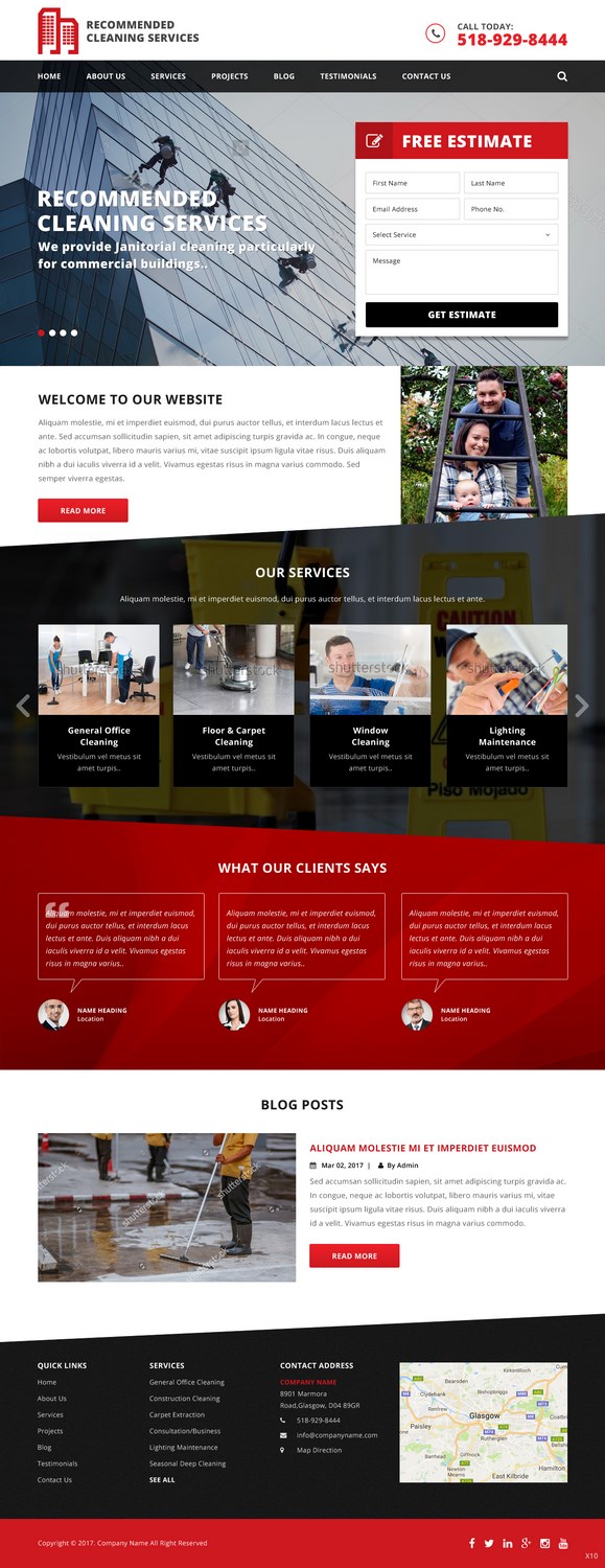 Web-Design von pb für Recommended Cleaning Services  | Design #13919032