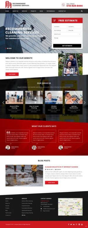 Web Design par pb pour Recommended Cleaning Services  | Design : #13919032
