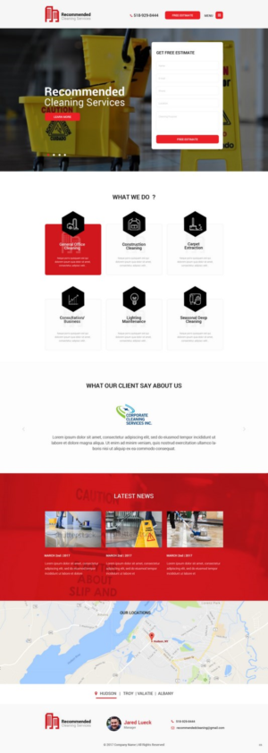 Web Design par pb pour Recommended Cleaning Services  | Design : #13919033