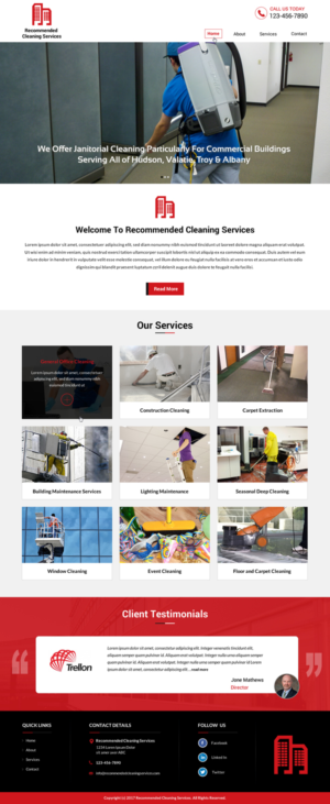 Web Design by Sbss for Recommended Cleaning Services  | Design: #13927657