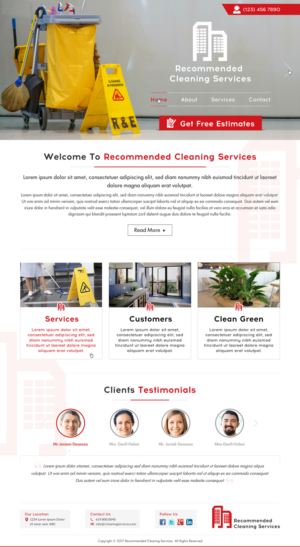 Web Design by Sbss for Recommended Cleaning Services  | Design: #13929336