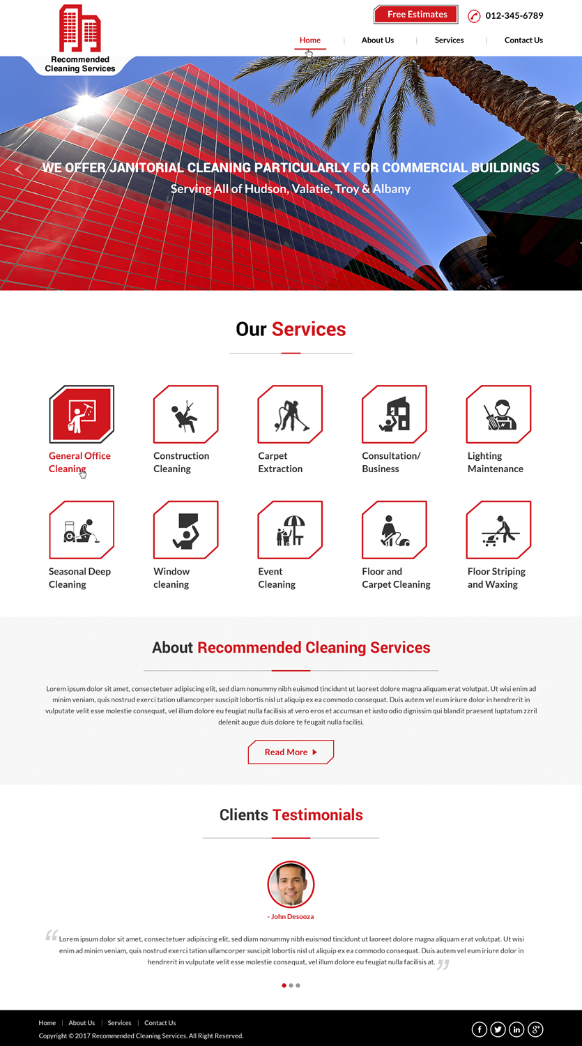 Web Design by Sbss for Recommended Cleaning Services  | Design #13935769