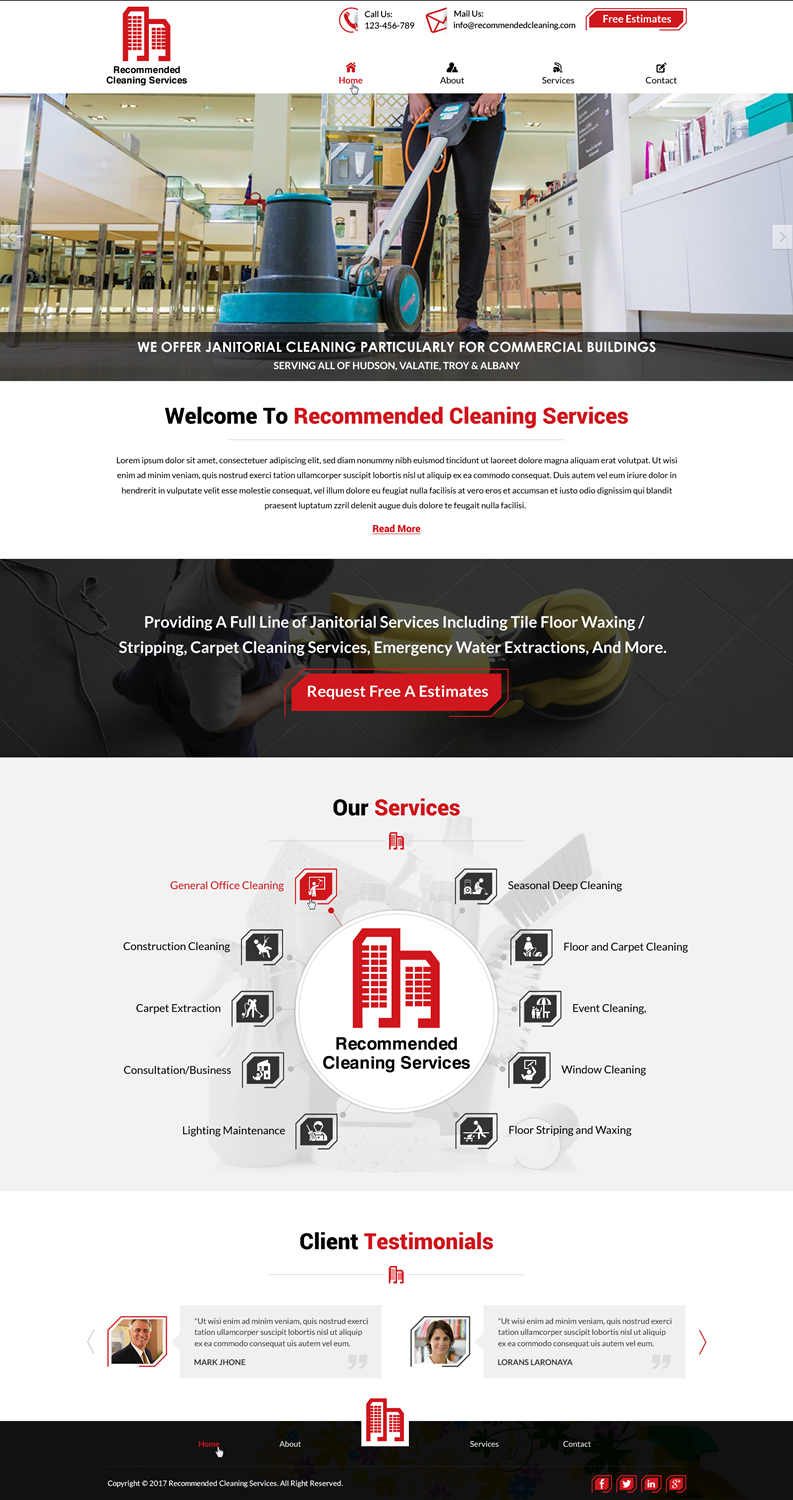 Web Design by Sbss for Recommended Cleaning Services  | Design #13935864