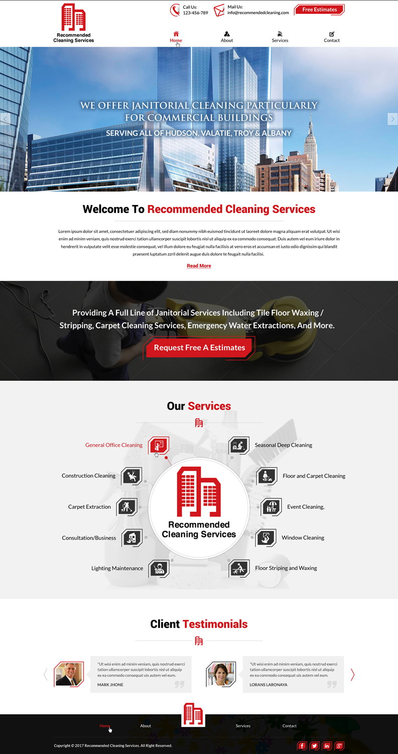 Web Design by Sbss for Recommended Cleaning Services  | Design #13935865