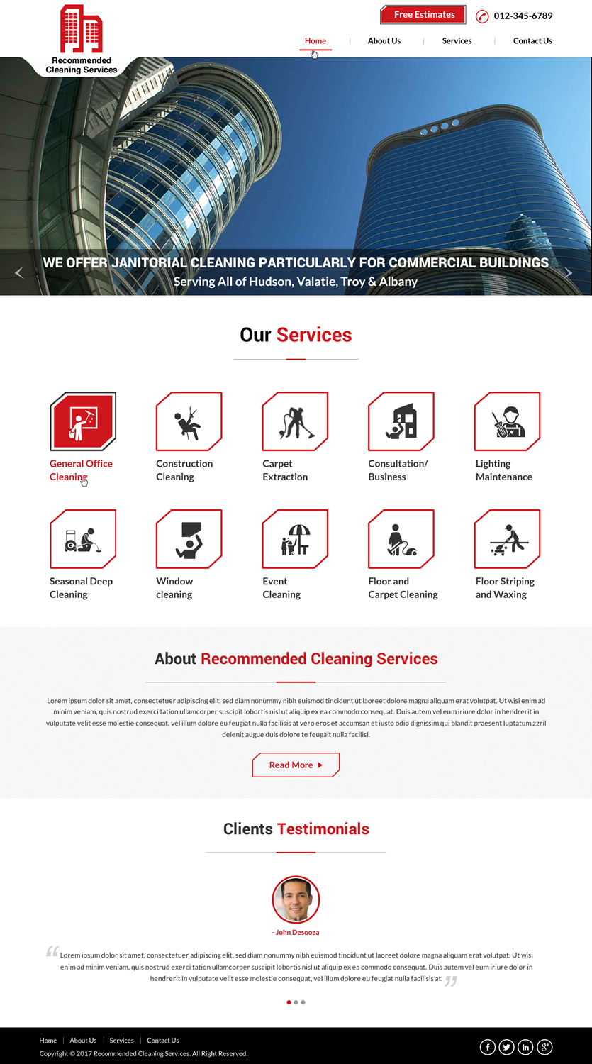 Web Design by Sbss for Recommended Cleaning Services  | Design #13935877