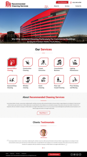 Web Design par Sbss pour Recommended Cleaning Services  | Design : #13936046