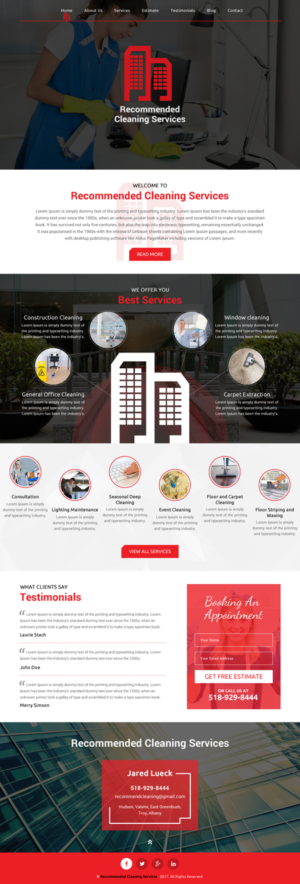 Web Design par rightway pour Recommended Cleaning Services  | Design : #13918346